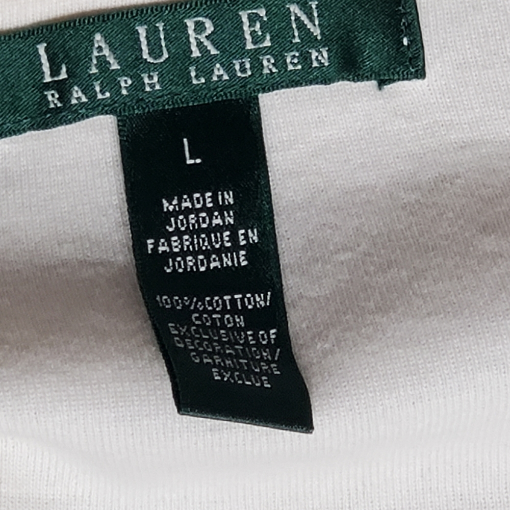 Ralph Lauren V-neck Long Sleeve Top Size Large - Picture 4 of 6